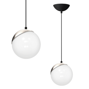 Lampa wisząca SFERA BLACK/CHROME 1xE14 Milagro