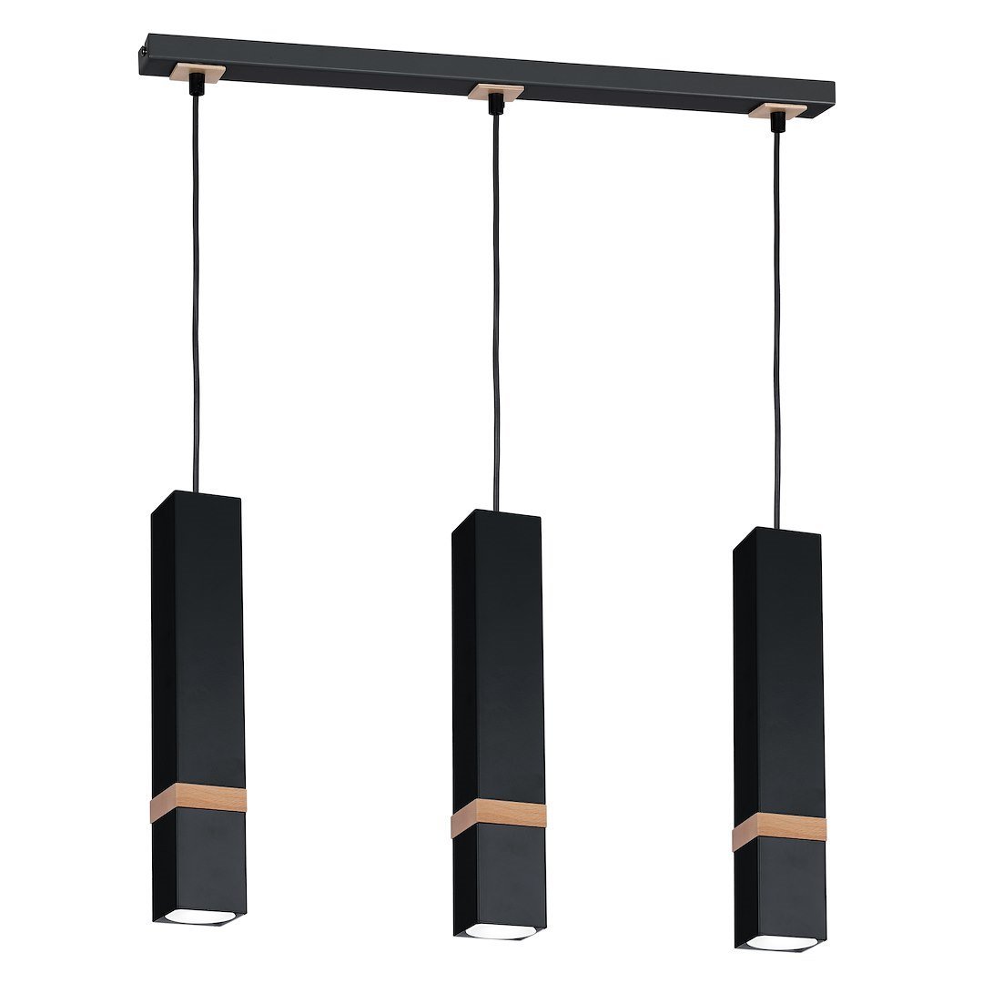 Lampa wisząca VIDAR BLACK 3xGU10 Milagro