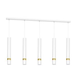 Lampa wisząca Joker 5xGU10 Biały/Złoty Milagro