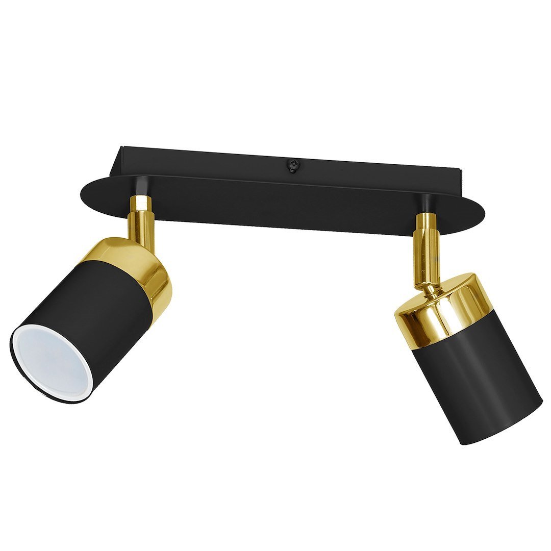 Lampa sufitowa JOKER BLACK/GOLD 2xGU10 Milagro - obrazek 2