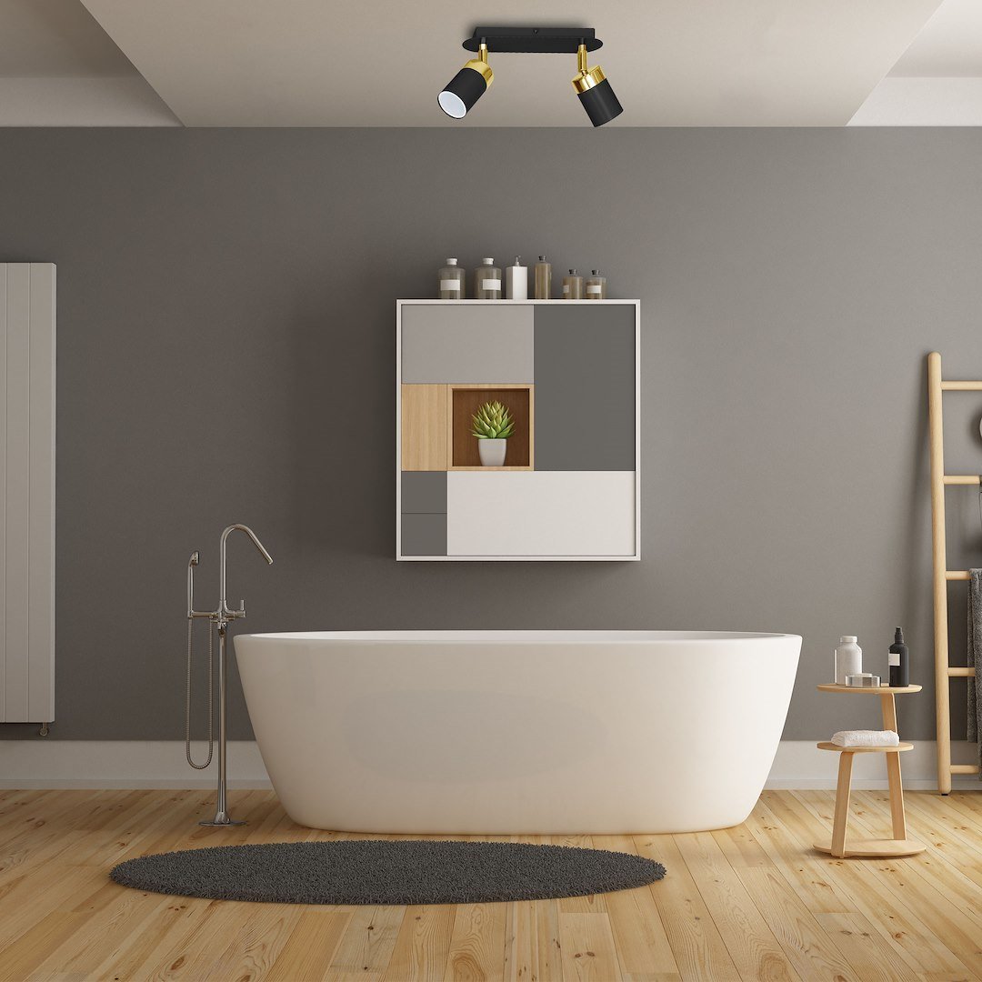 Lampa sufitowa JOKER BLACK/GOLD 2xGU10 Milagro - obrazek 3