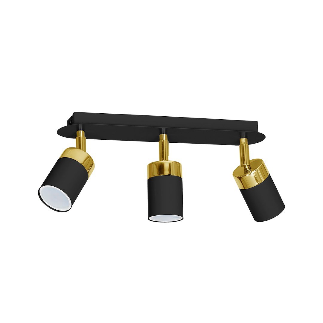 Lampa sufitowa JOKER BLACK/GOLD 3xGU10 Milagro
