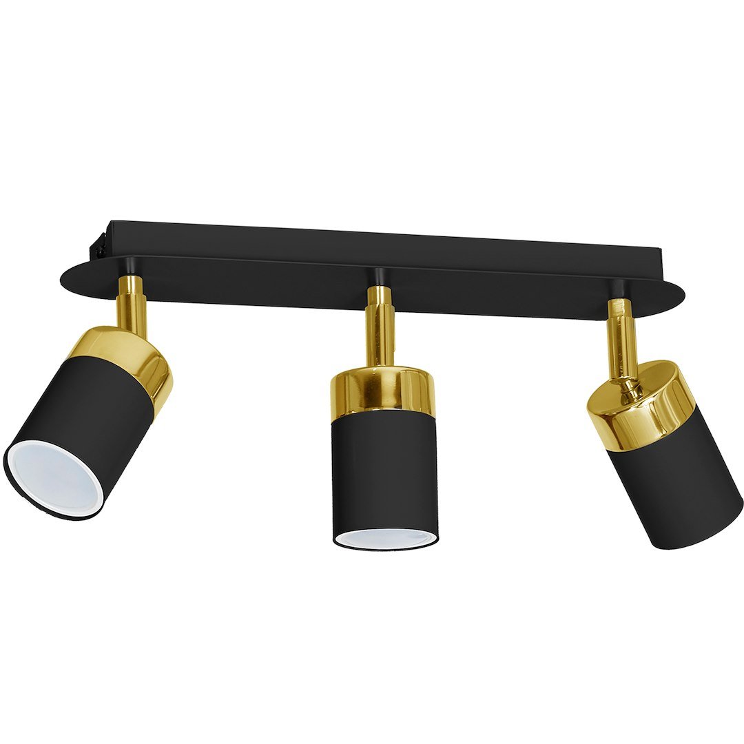 Lampa sufitowa JOKER BLACK/GOLD 3xGU10 Milagro - obrazek 2
