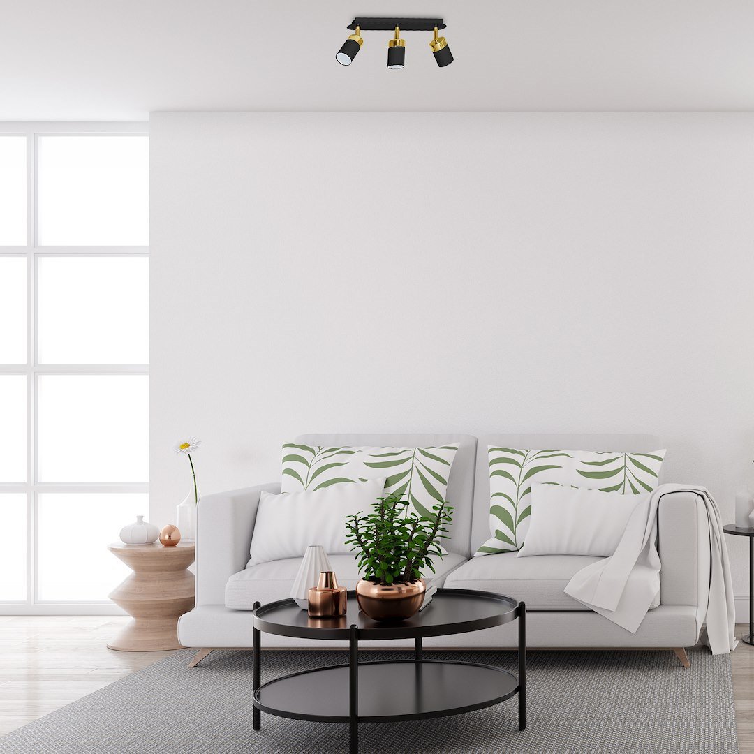 Lampa sufitowa JOKER BLACK/GOLD 3xGU10 Milagro - obrazek 4