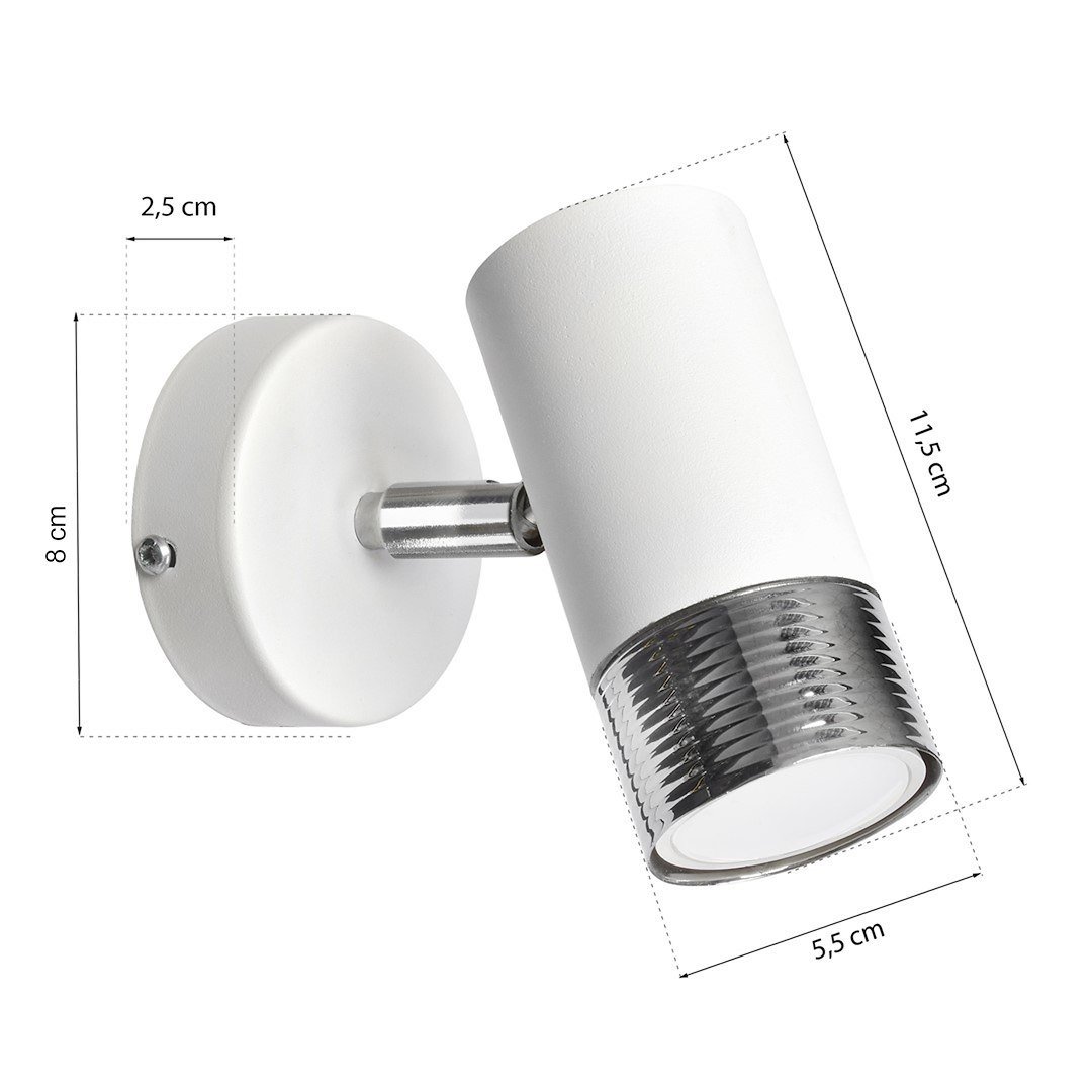 Kinkiet Dani 1xGU10 Biały/Chrome Milagro - obrazek 8