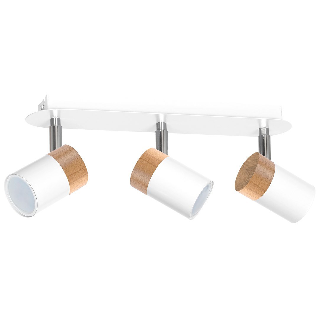 Lampa sufitowa Joker 3xGU10 Biały/Drewno Milagro - obrazek 2