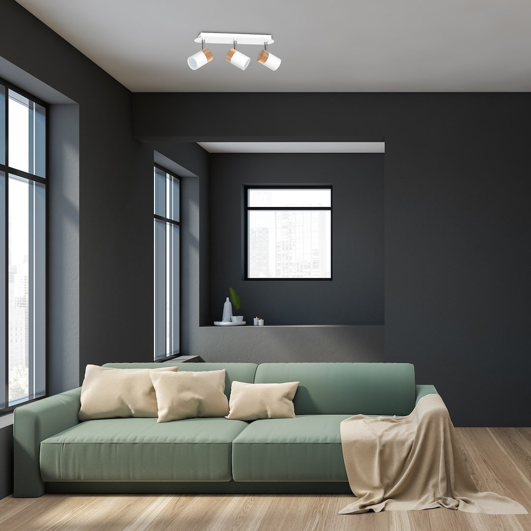 Lampa sufitowa Joker 3xGU10 Biały/Drewno Milagro - obrazek 3