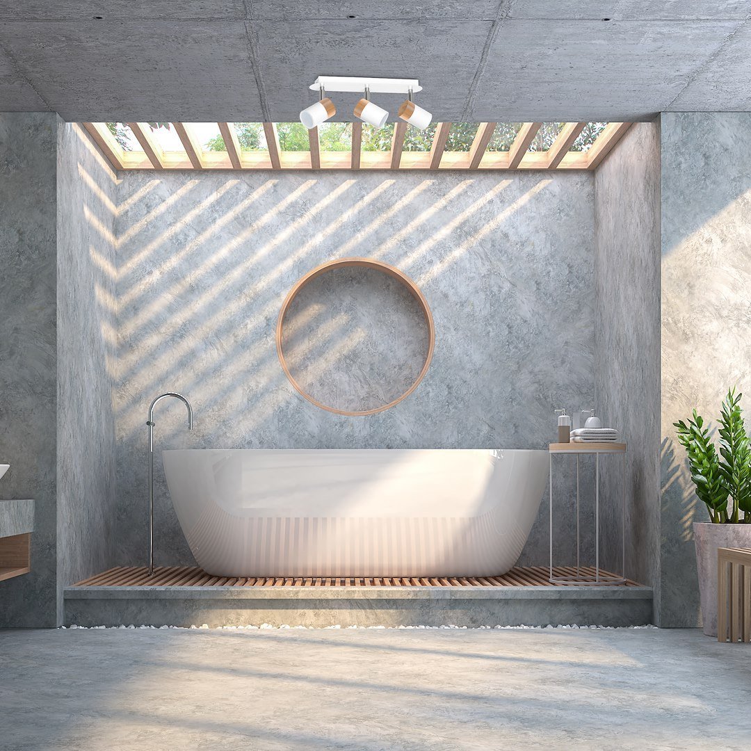 Lampa sufitowa Joker 3xGU10 Biały/Drewno Milagro - obrazek 4