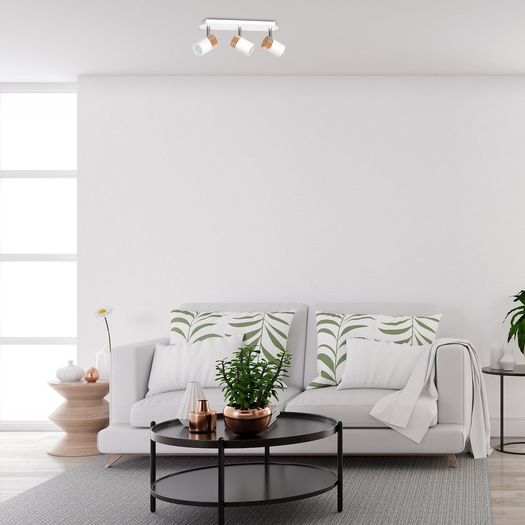 Lampa sufitowa Joker 3xGU10 Biały/Drewno Milagro - obrazek 5
