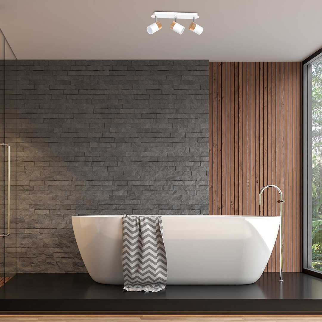 Lampa sufitowa Joker 3xGU10 Biały/Drewno Milagro - obrazek 6