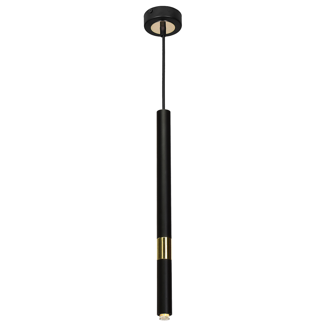 Lampa wisząca MONZA BLACK/GOLD 1xG9 8W Milagro - obrazek 2