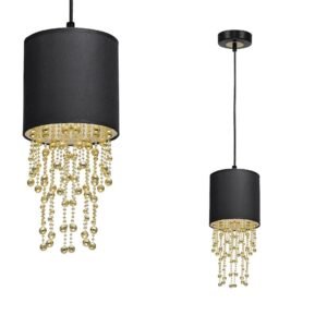 Lampa wisząca ALMERIA BLACK/GOLD 1xE27 Milagro