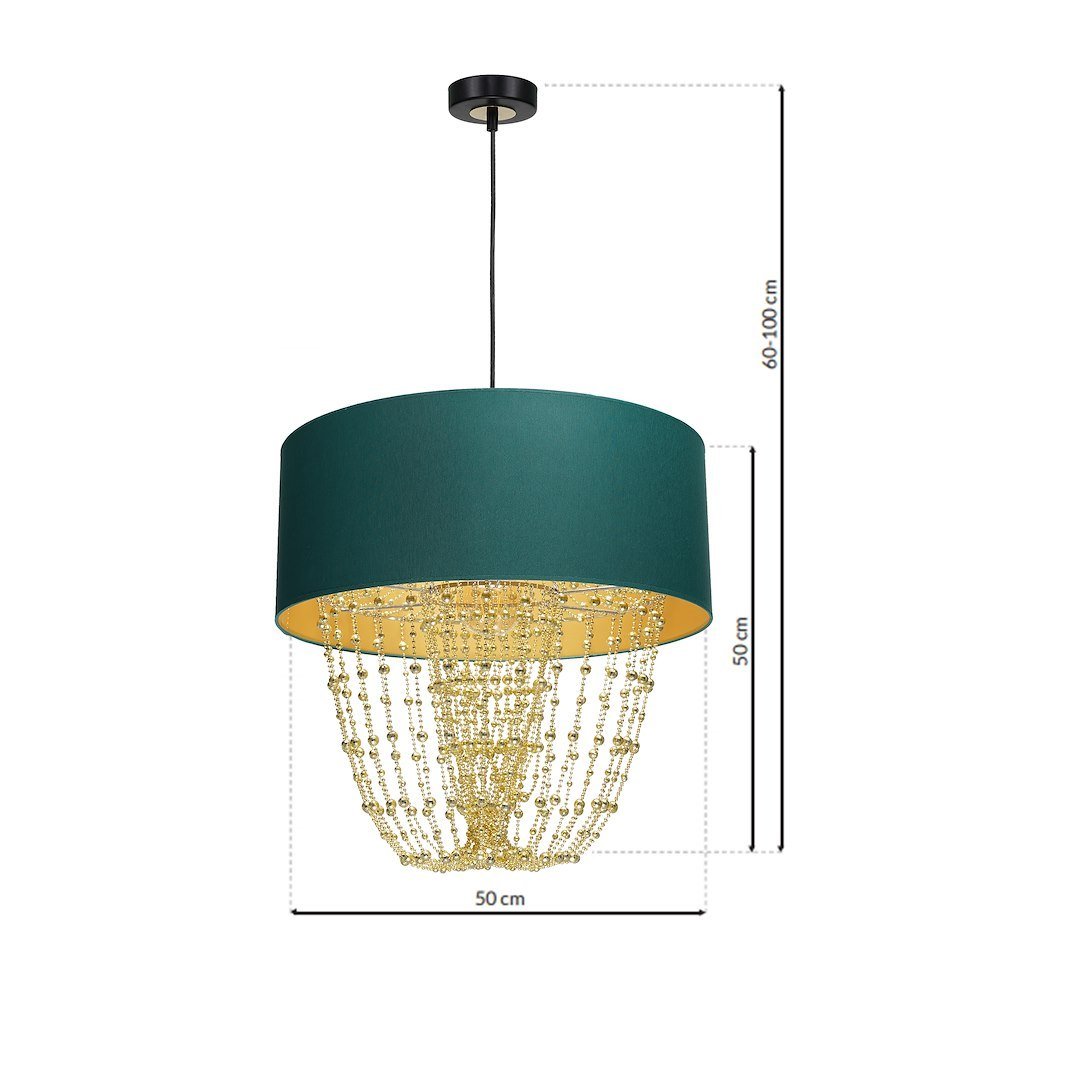 Lampa wisząca ALMERIA GREEN/GOLD 1xE27 Milagro - obrazek 7