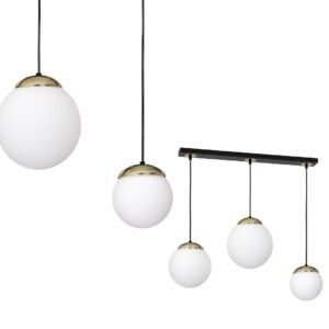 Lampa wisząca SPARTA BLACK / GOLD 3xE14 Milagro