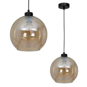 Lampa wisząca SOFIA AMBER 1xE27 Milagro