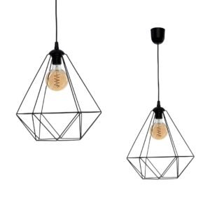 Lampa wisząca BASKET BLACK 1xE27 Milagro