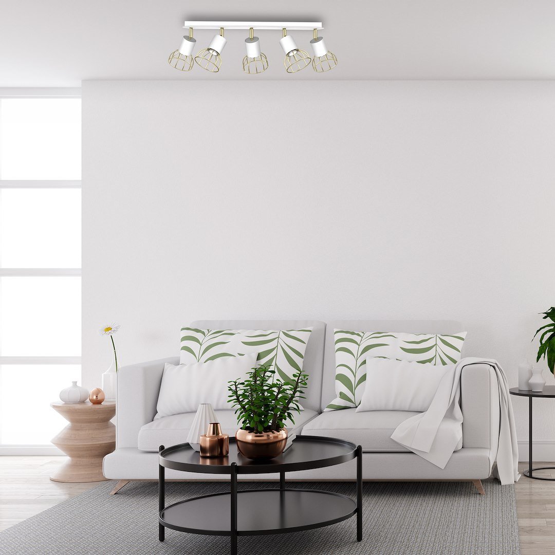 Lampa sufitowa Dante 5x mini GU10 Biały / Złoty Milagro - obrazek 5