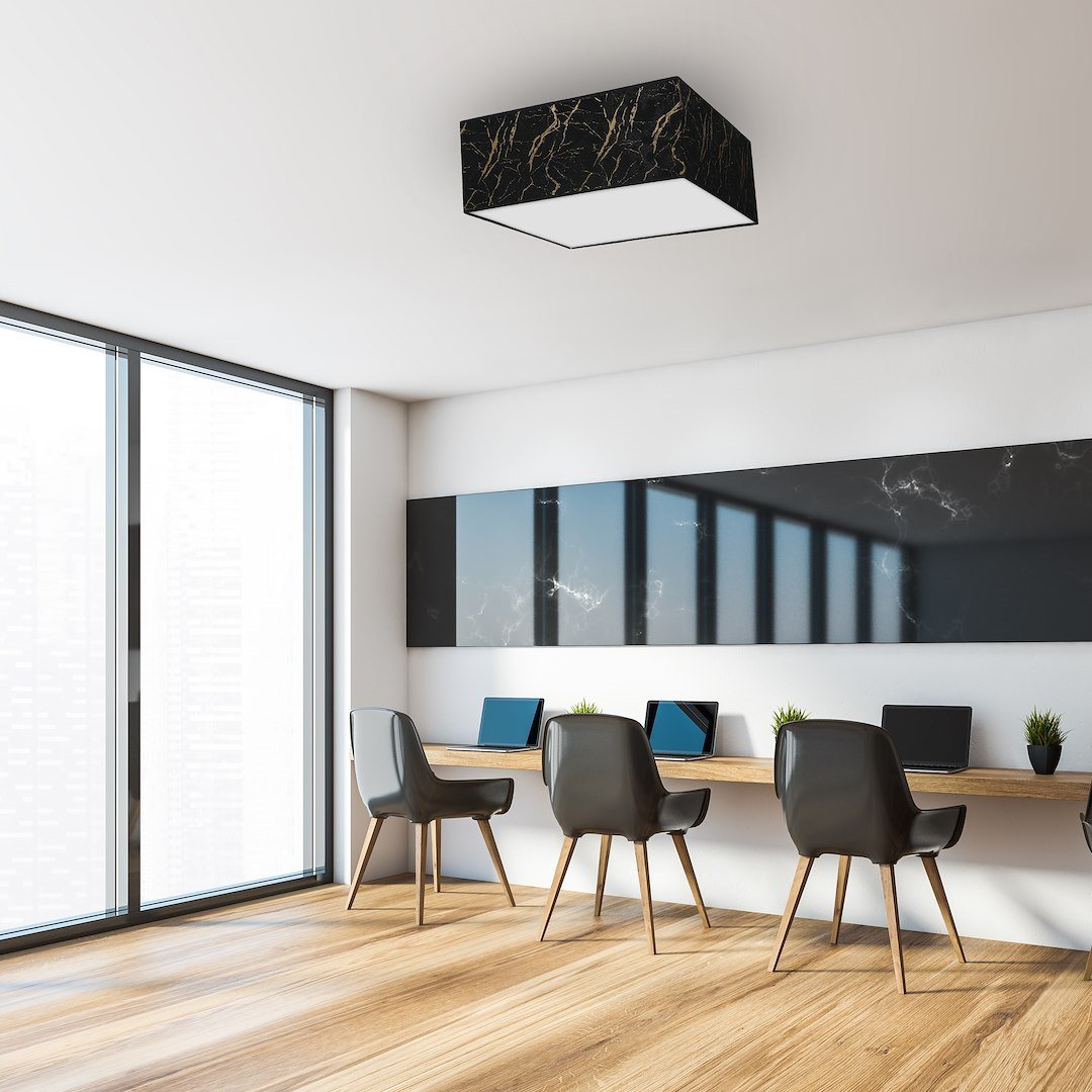 Lampa sufitowa SENSO Black/Gold kwadrat 3xE27 Milagro - obrazek 5