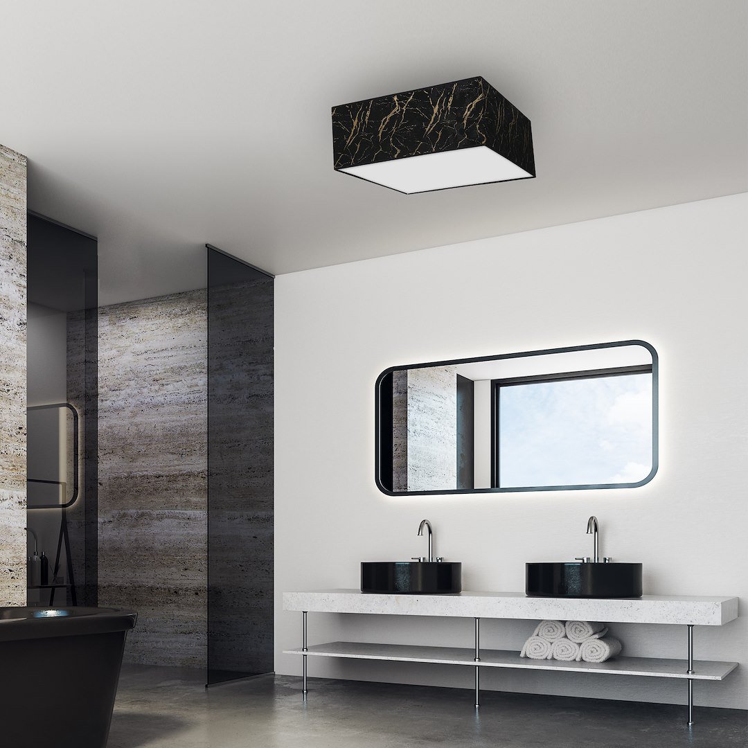 Lampa sufitowa SENSO Black/Gold kwadrat 3xE27 Milagro - obrazek 6