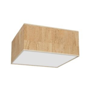 Lampa sufitowa Cork 2xE27 Biały / Korek Milagro