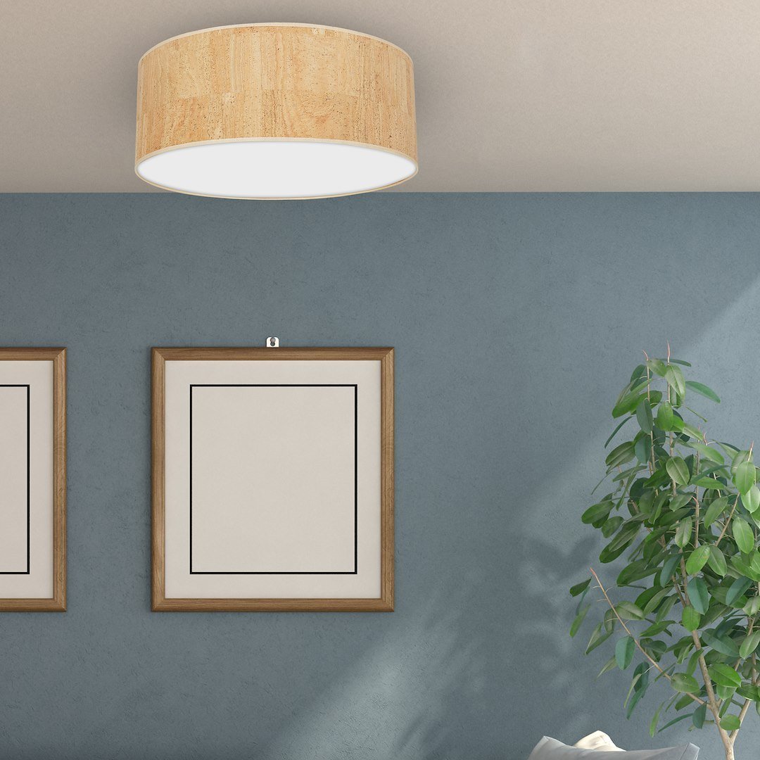 Lampa sufitowa Cork 3xE27 Ø50cm Biały / Korek Milagro - obrazek 5