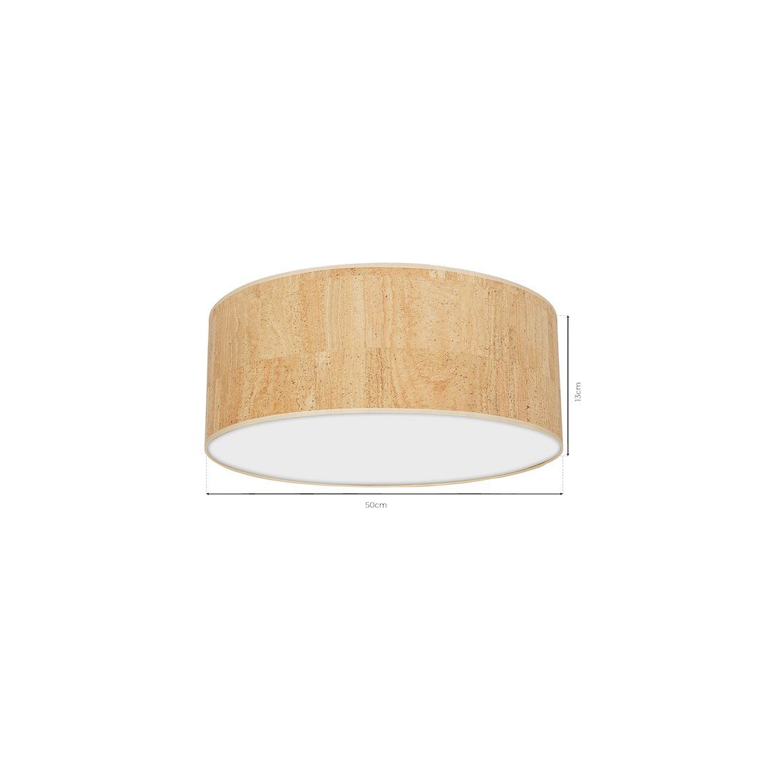 Lampa sufitowa Cork 3xE27 Ø50cm Biały / Korek Milagro - obrazek 7