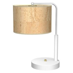 Lampa gabinetowa Cork 1xE27 Biały / Korek Milagro