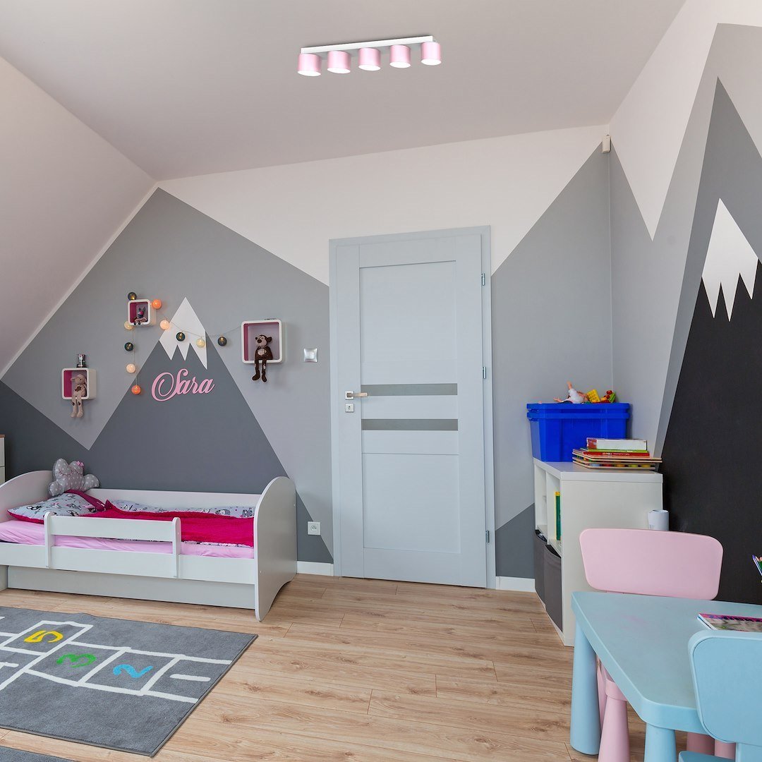 Lampa sufitowa Dixie 5xGX53 Różowy/Biały Milagro - obrazek 4