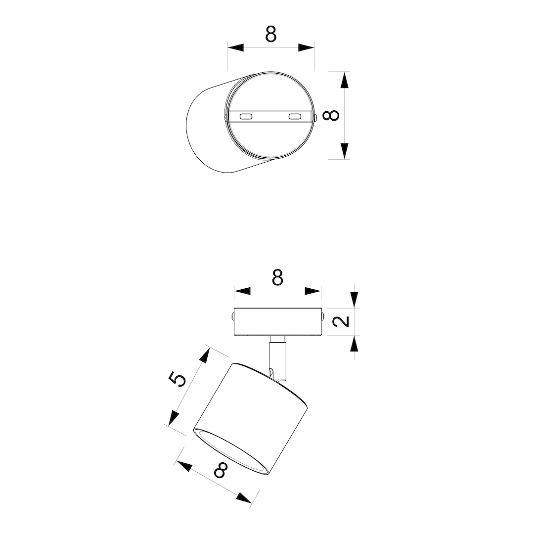 Kinkiet Dixie 1xGX53 Czarny Milagro - obrazek 7