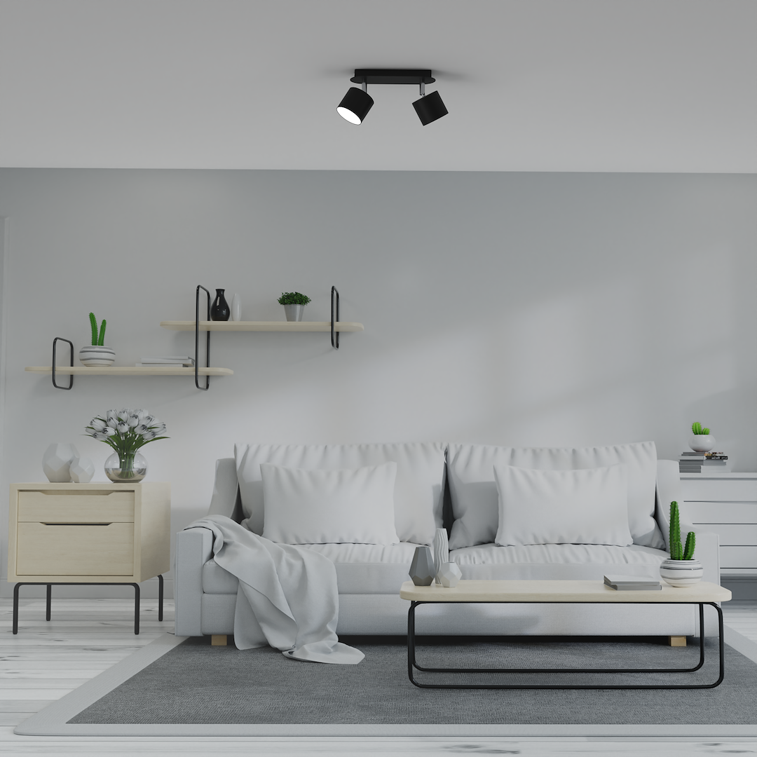 Lampa sufitowa DIXIE BLACK 2xGX53 Milagro - obrazek 6