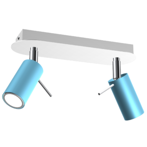 Lampa sufitowa Preston 2x mini GU10 Niebieski/Biały Milagro
