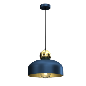 Lampa Wisząca HARALD GOLD/NAVY BLUE 1xE27 Milagro