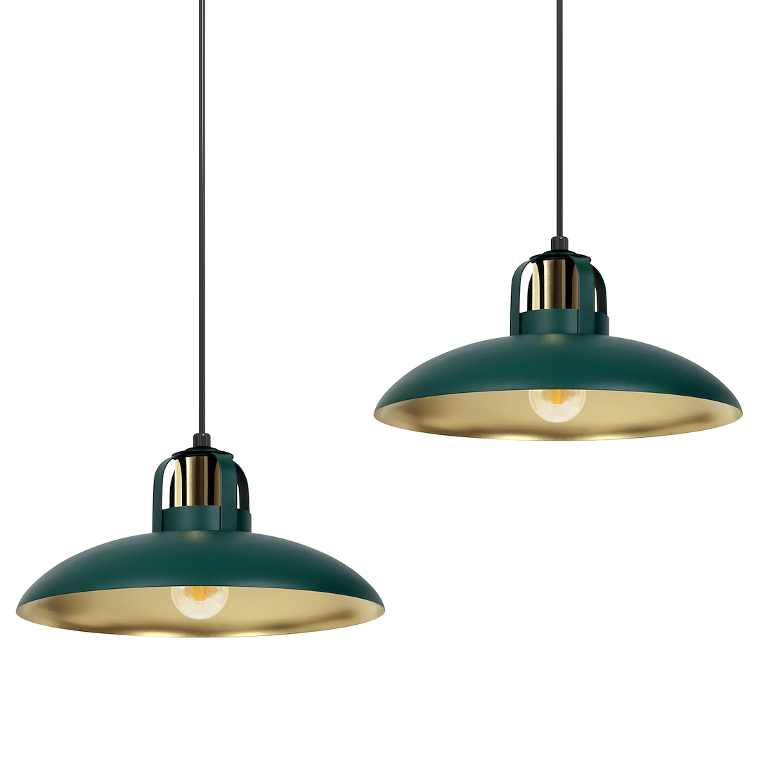 Lampa wisząca FELIX GREEN/GOLD 2xE27 Milagro - obrazek 2