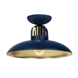 Lampa sufitowa FELIX NAVY BLUE/GOLD 1xE27 Milagro