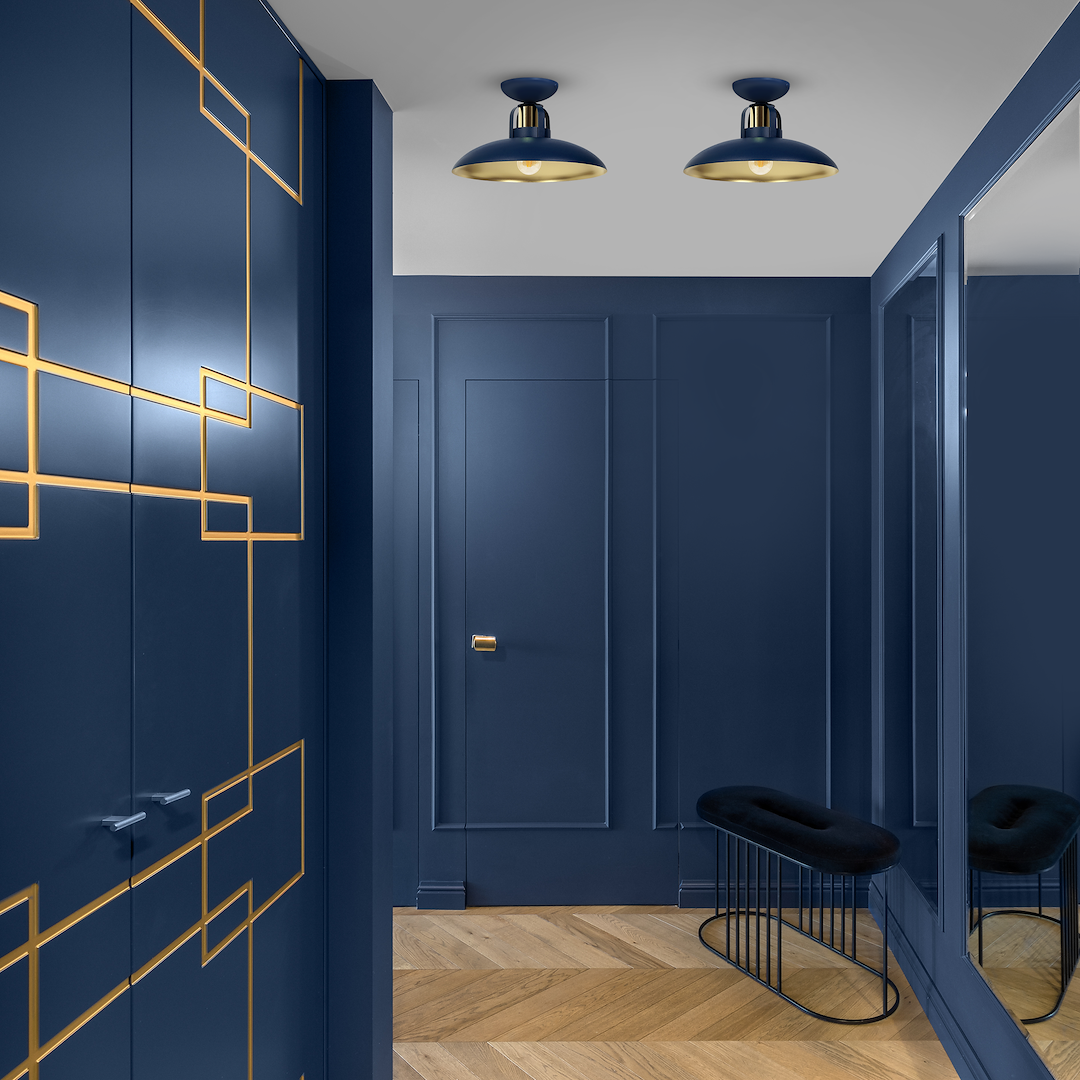 Lampa sufitowa FELIX NAVY BLUE/GOLD 1xE27 Milagro - obrazek 2