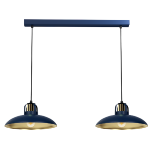 Lampa wisząca FELIX NAVY BLUE/GOLD 2xE27 Milagro