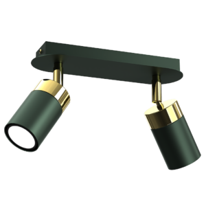 Lampa sufitowa JOKER GREEN/GOLD 2xGU10 Milagro
