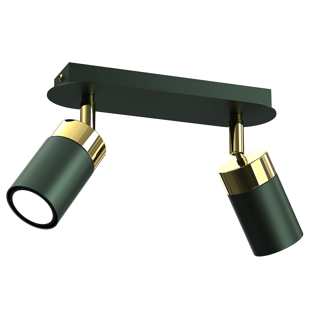 Lampa sufitowa JOKER GREEN/GOLD 2xGU10 Milagro