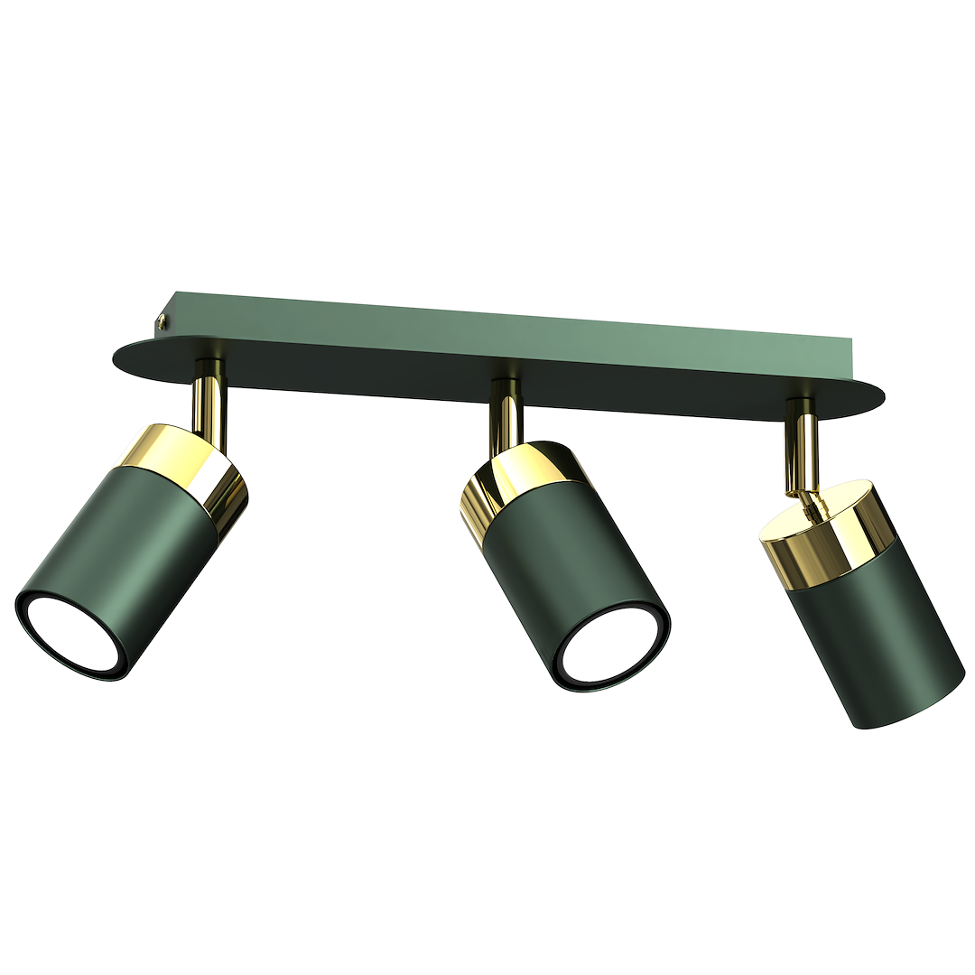 Lampa sufitowa JOKER GREEN/GOLD 3xGU10 Milagro