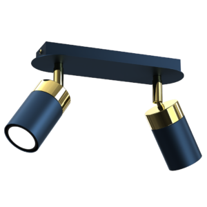 Lampa sufitowa JOKER NAVY BLUE/GOLD 2xGU10 Milagro