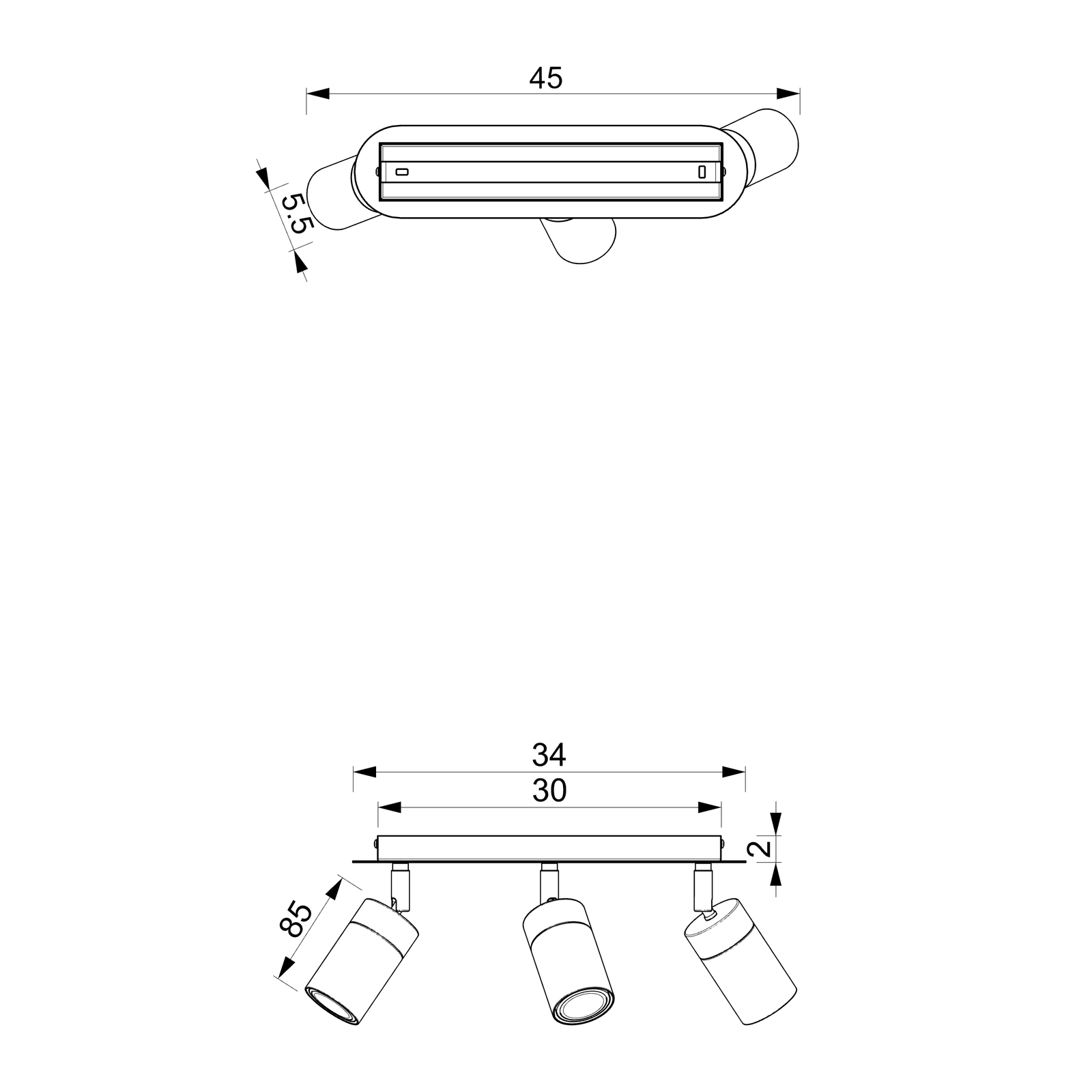 Lampa sufitowa JOKER NAVY BLUE/GOLD 3xGU10 Milagro - obrazek 7