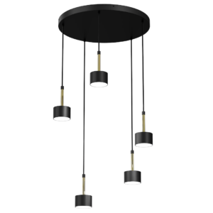 Lampa wisząca ARENA BLACK/GOLD 5xGX53 Milagro
