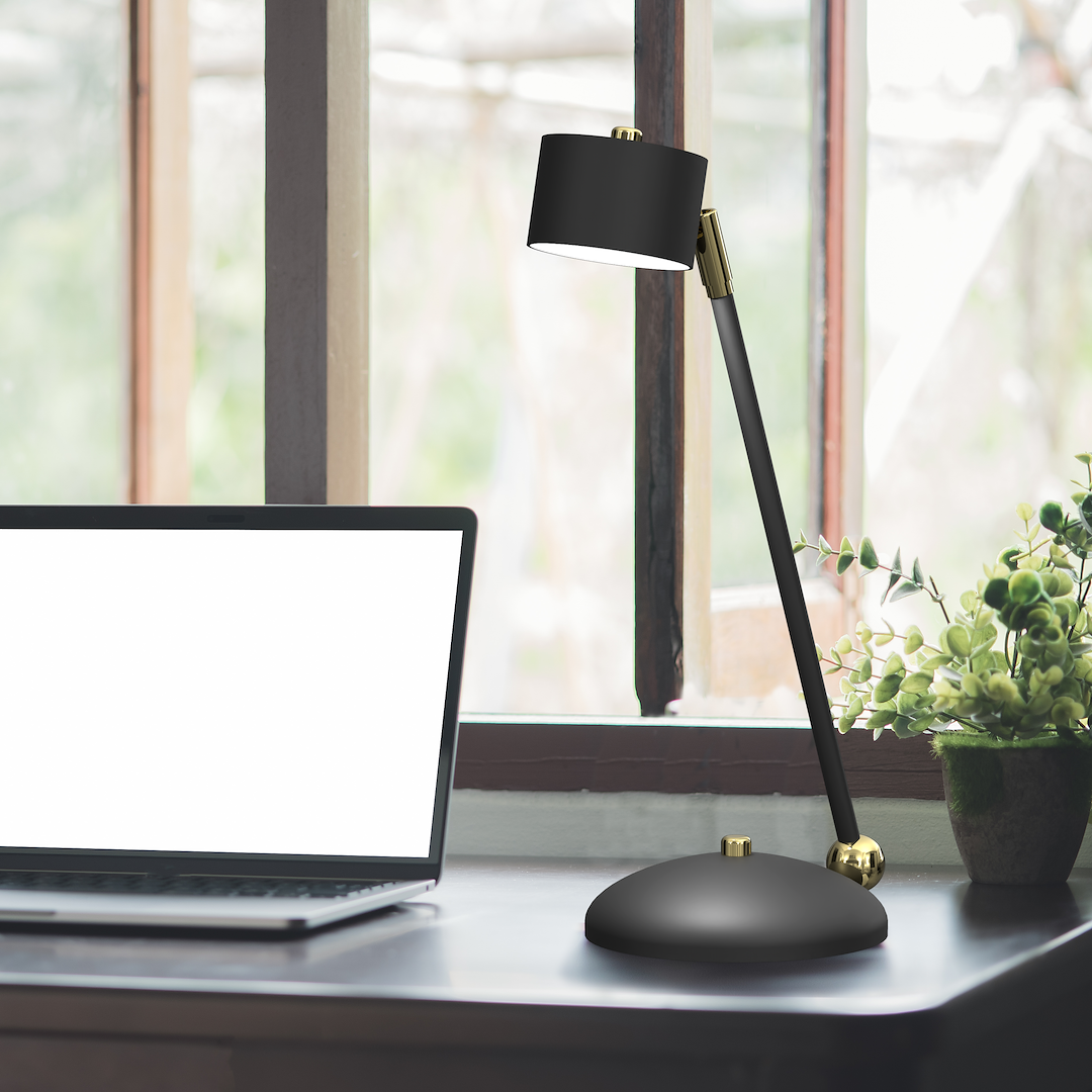 Lampka biurkowa ARENA BLACK/GOLD 1xGX53 Milagro - obrazek 7