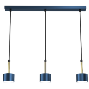 Lampa wisząca ARENA BLUE/GOLD 3xGX53 Milagro
