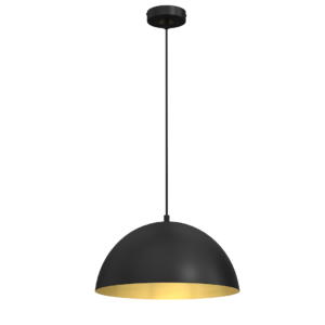 Lampa wisząca BETA BLACK/GOLD 1xE27 35cm Milagro