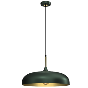 Lampa wisząca LINCOLN GREEN/GOLD 1xE27 45cm Milagro