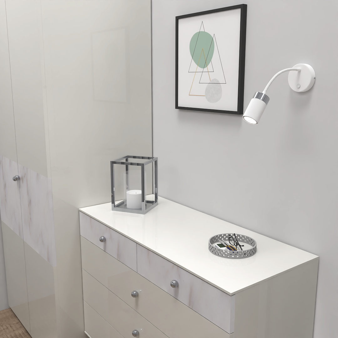 Kinkiet flex Joker 1xGU10 Biały/Chrom Milagro - obrazek 4