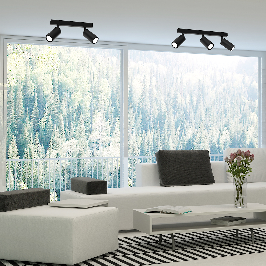 Lampa sufitowa HUDSON BLACK 2xGU10 Milagro - obrazek 2