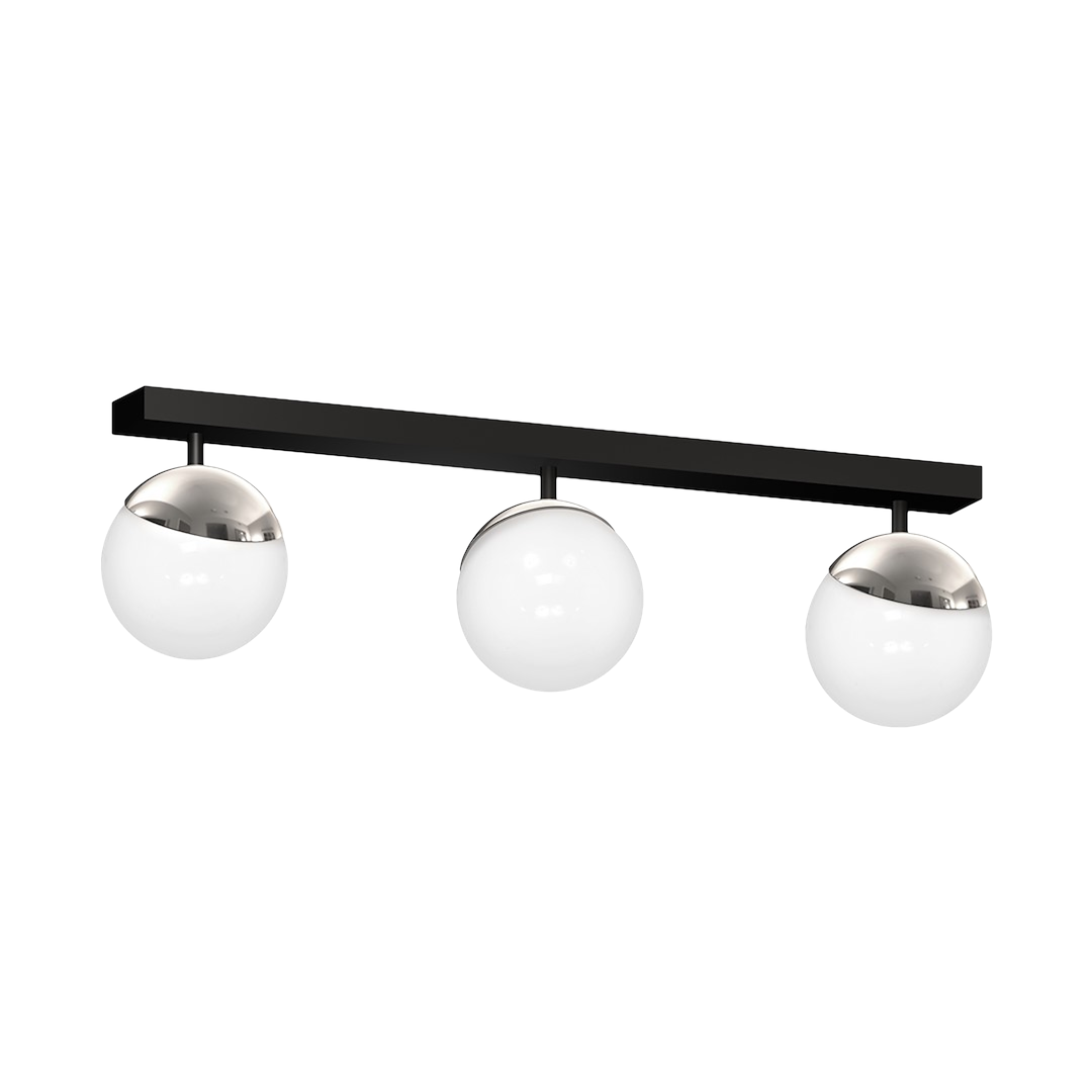 Lampa sufitowa SFERA BLACK/CHROME 3xE14 Milagro - obrazek 6