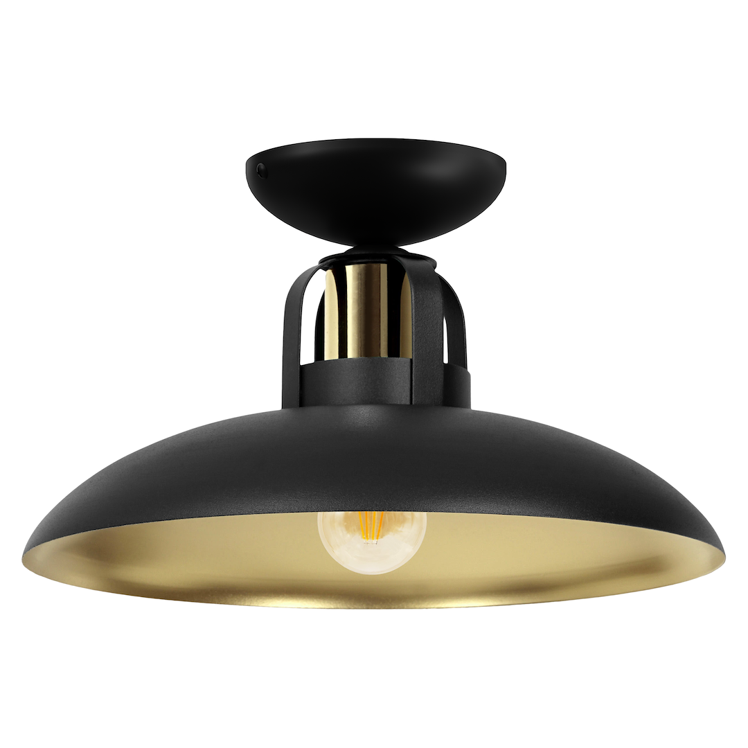 Lampa sufitowa FELIX BLACK/GOLD 1xE27 Milagro